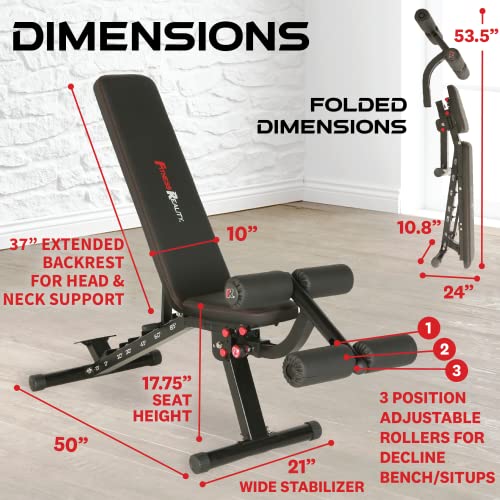 Adjustable Weight Bench for Incline Decline Strength Training F971