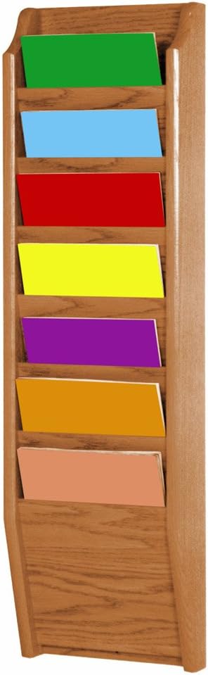 Light Oak Wooden Magazine Rack B265856