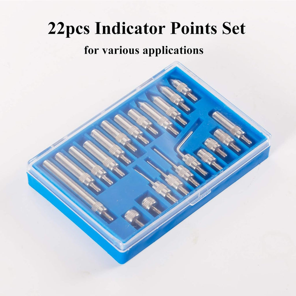 0.01mm Dial Indicator Gauge with Magnetic Base, Pack of 2 V690