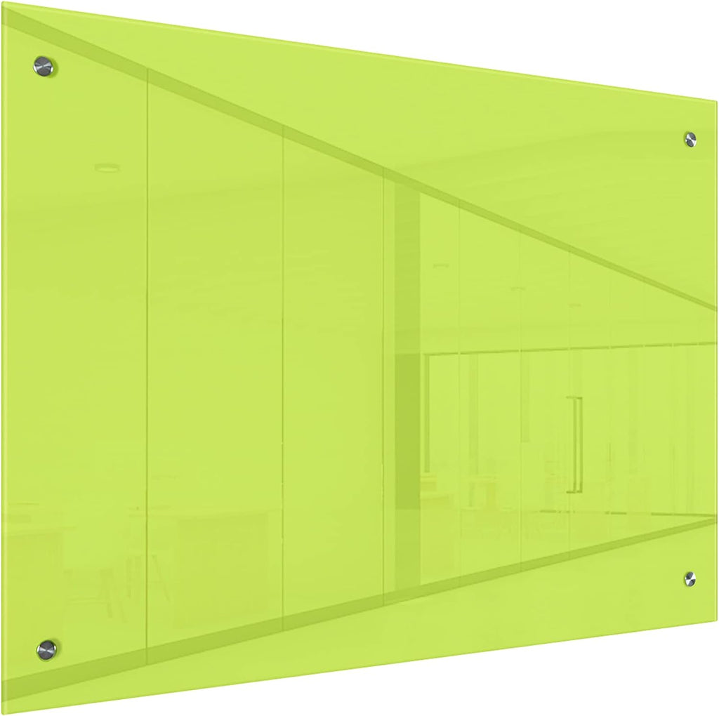Magnetic Glass Dry Erase Board Set with Magnets, Marker and Eraser Q43988