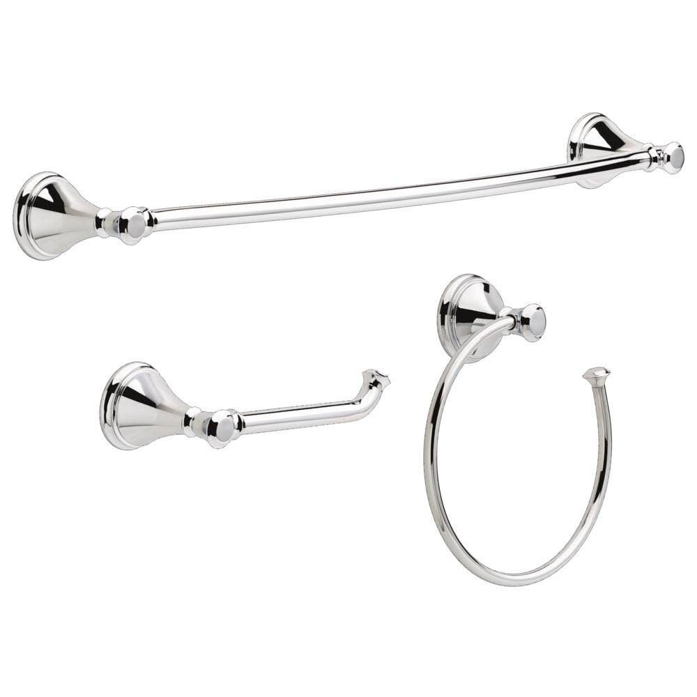 Polished Chrome 3-Piece Bath Hardware Set I413549