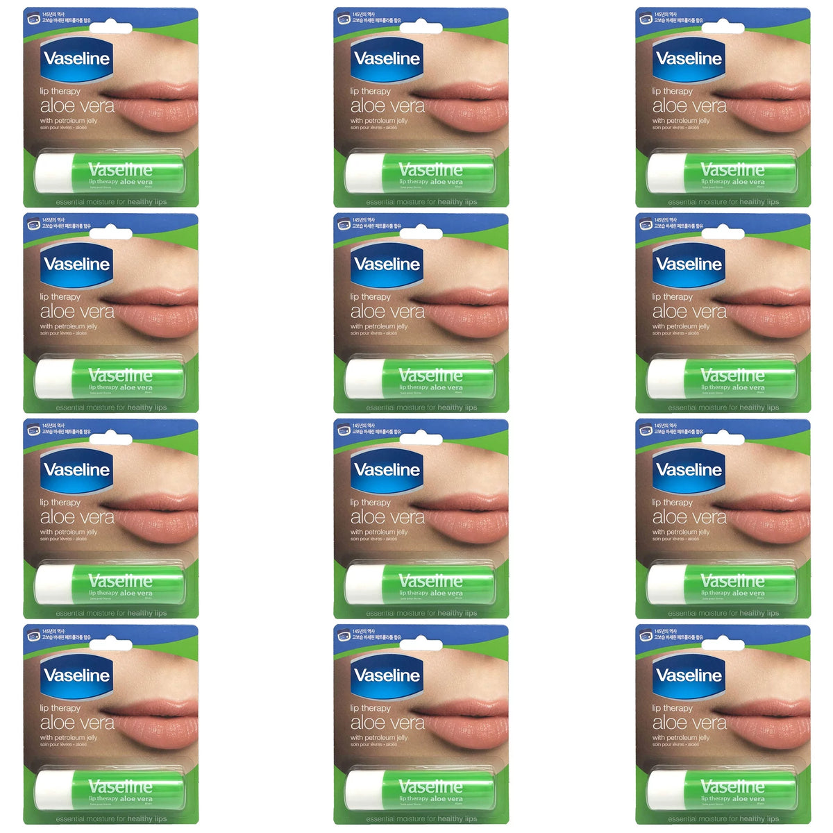 Pack of 12 Aloe Vera Lip Balm, 4.8 g C689