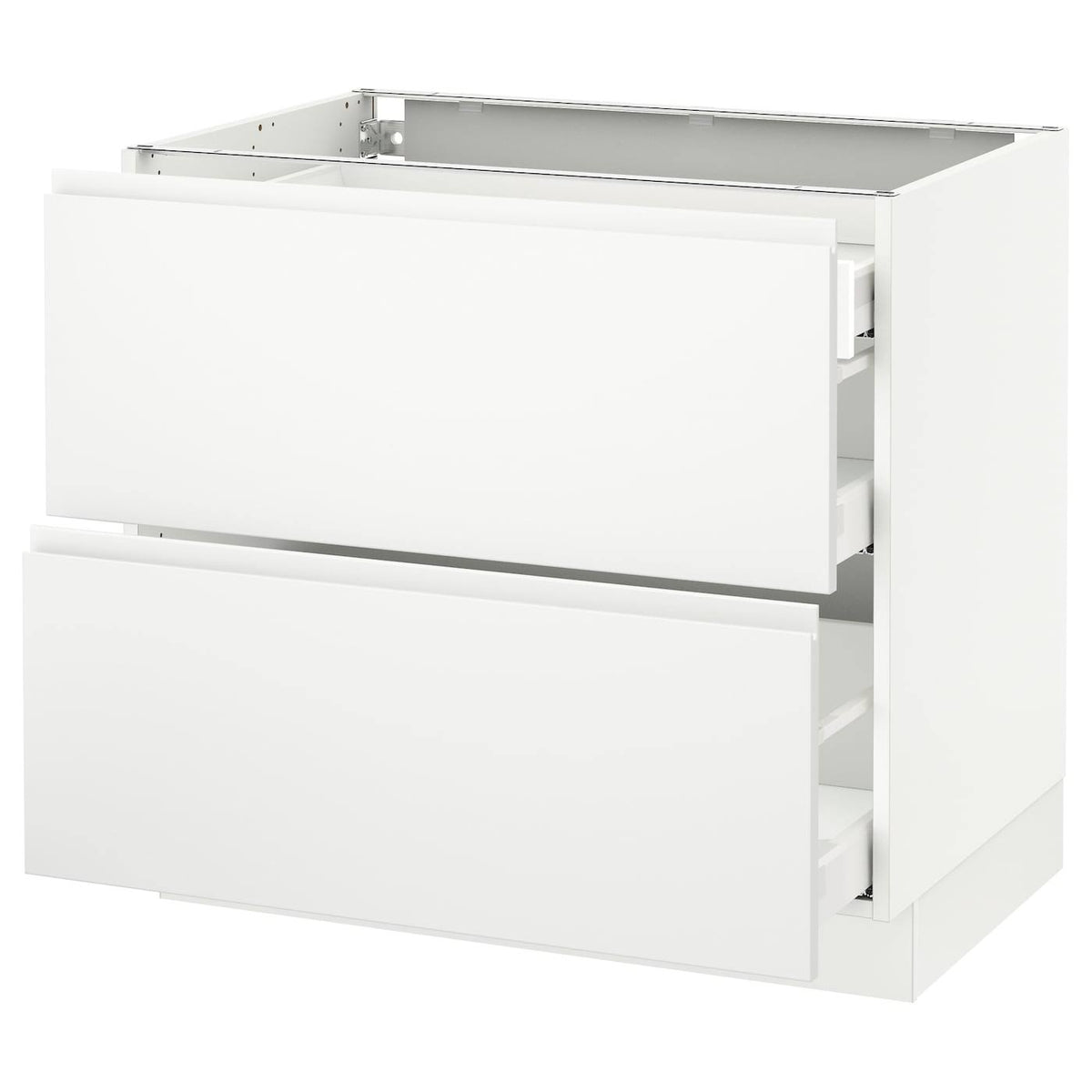 White 36x24x30 Base Cabinet with 3 Drawers E65869