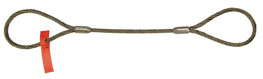 Wire Rope Sling, 12 ft L, Vert Cap 5000 lb R304