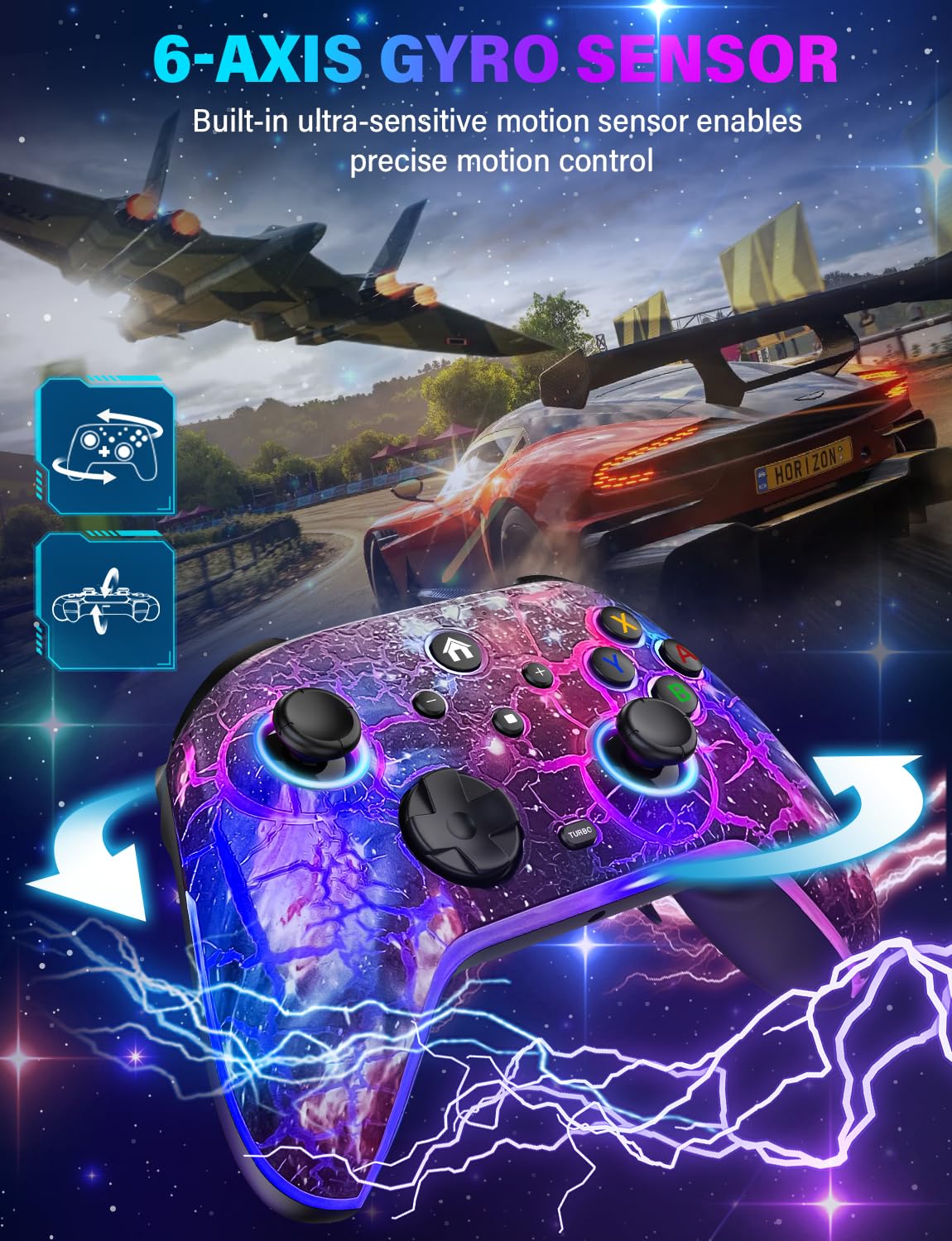 Wireless Switch Pro Controller with 1200mAh Rechargeable Battery S37527