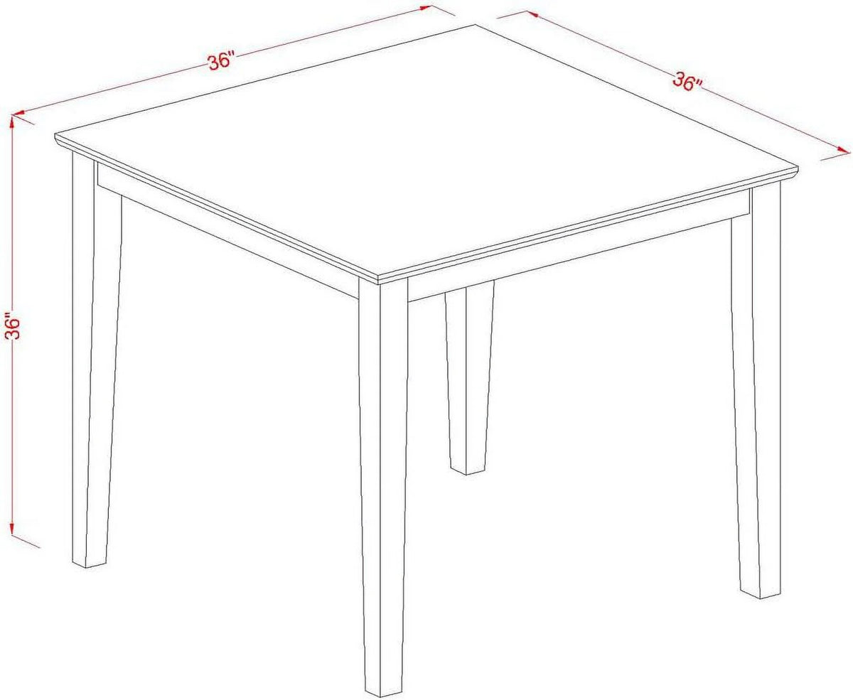 3 Piece Counter Height Set with Square Kitchen Table and 2 Linen Fabric Dining Chairs J6292