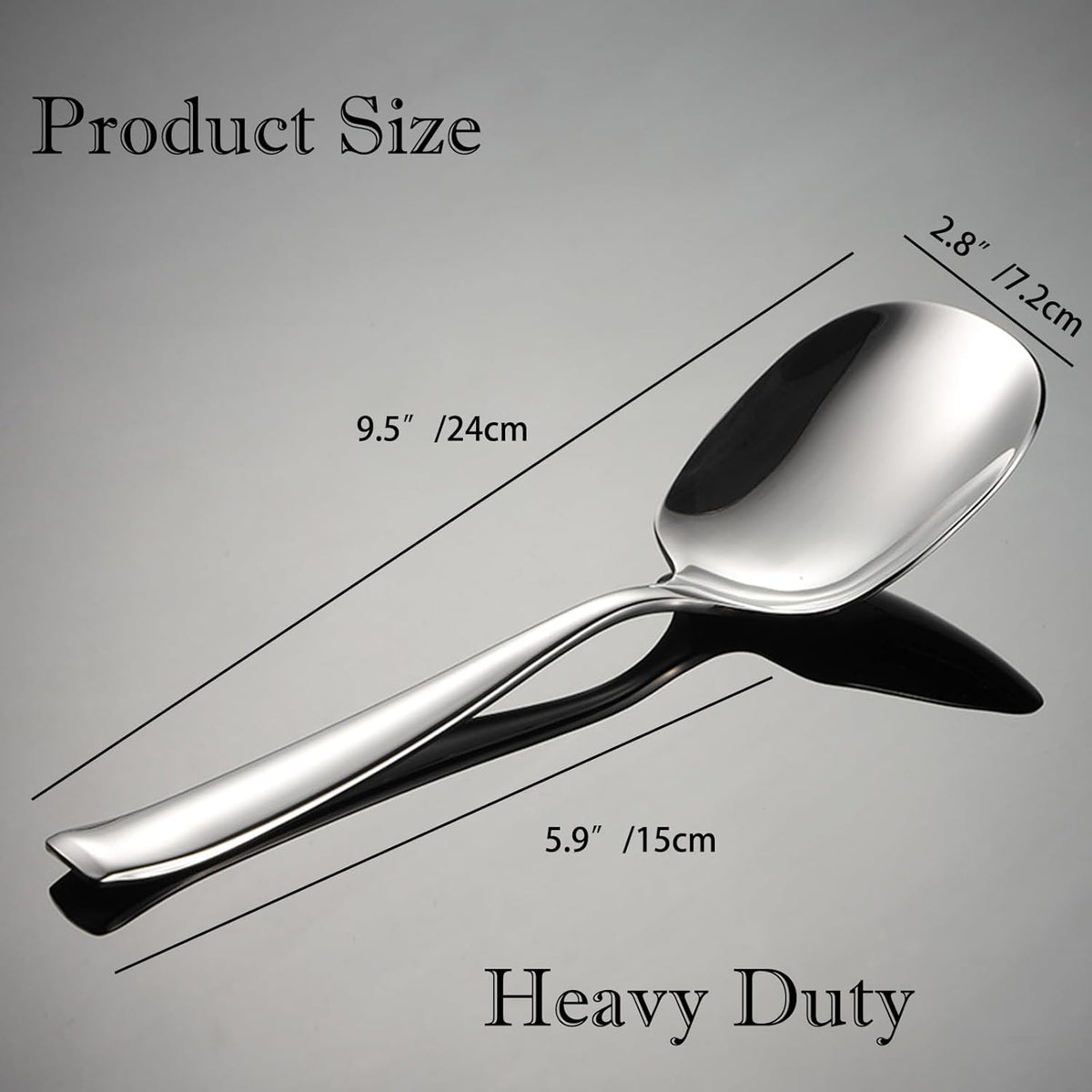 9.5 Inch 316L Stainless Steel Serving Spoon K773