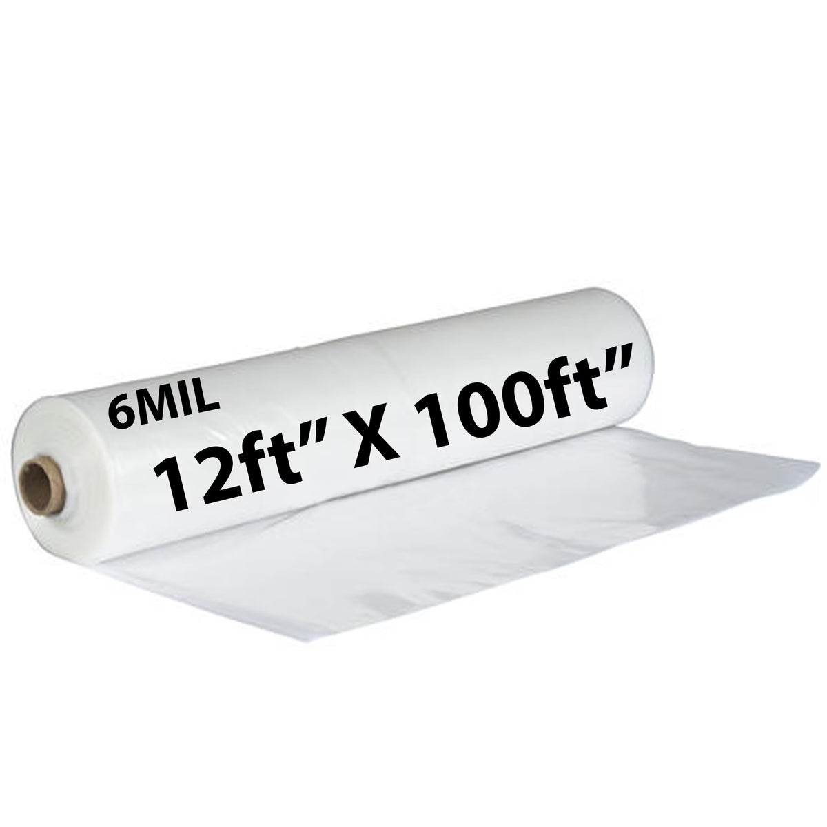 6Mil Clear LDPE Plastic Sheeting Tarp (12ft x 100ft) R944