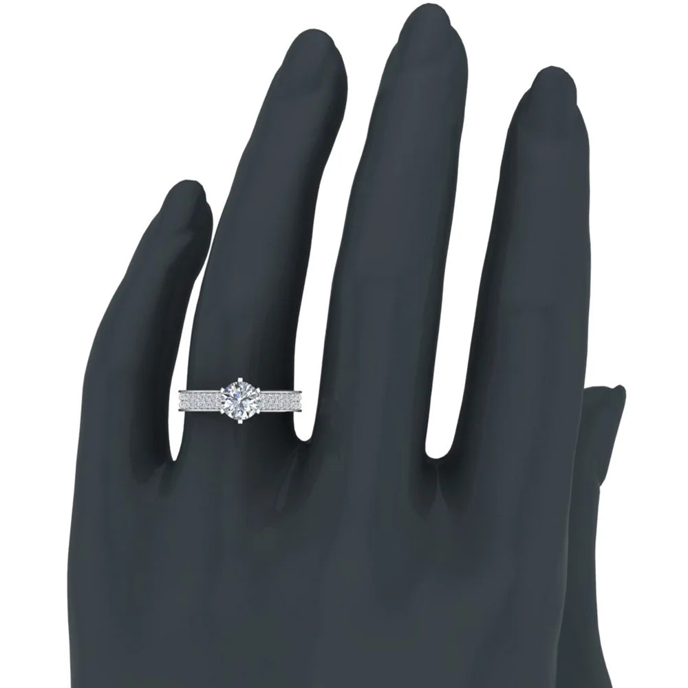 18K Gold Diamond Engagement Ring with GIA Certificate G780
