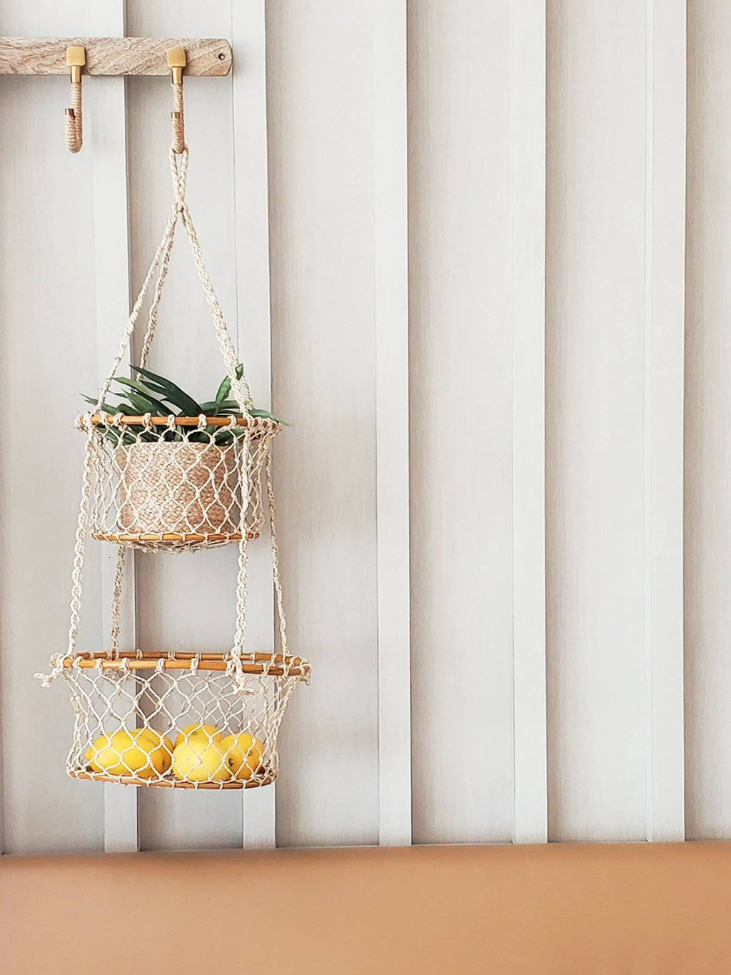Brown Double Hanging Basket C550