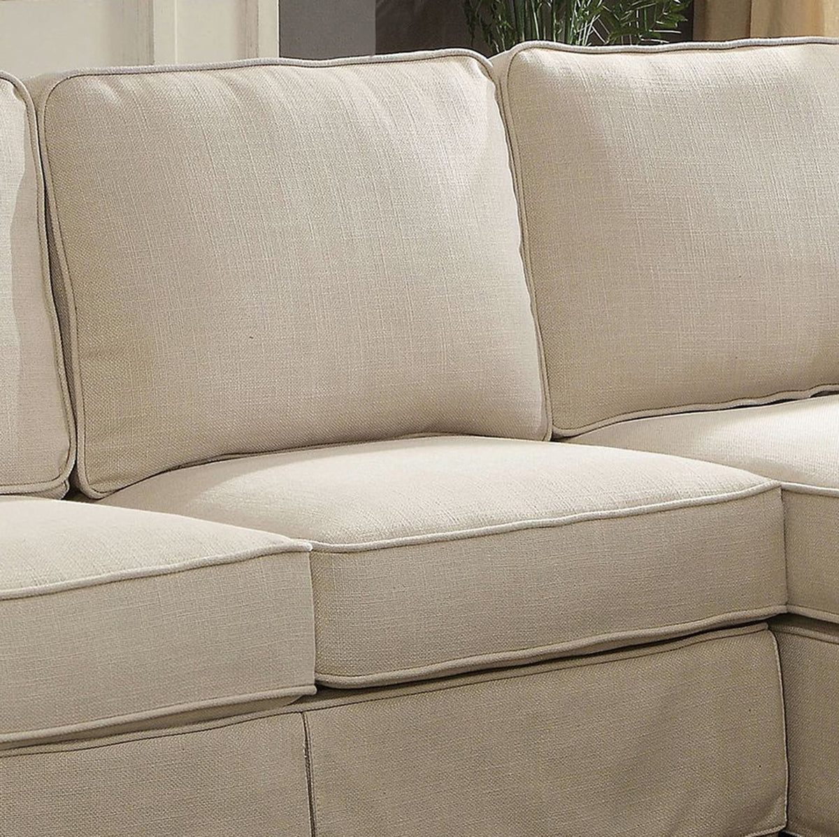 Beige Fabric Sectional Sofa H488663