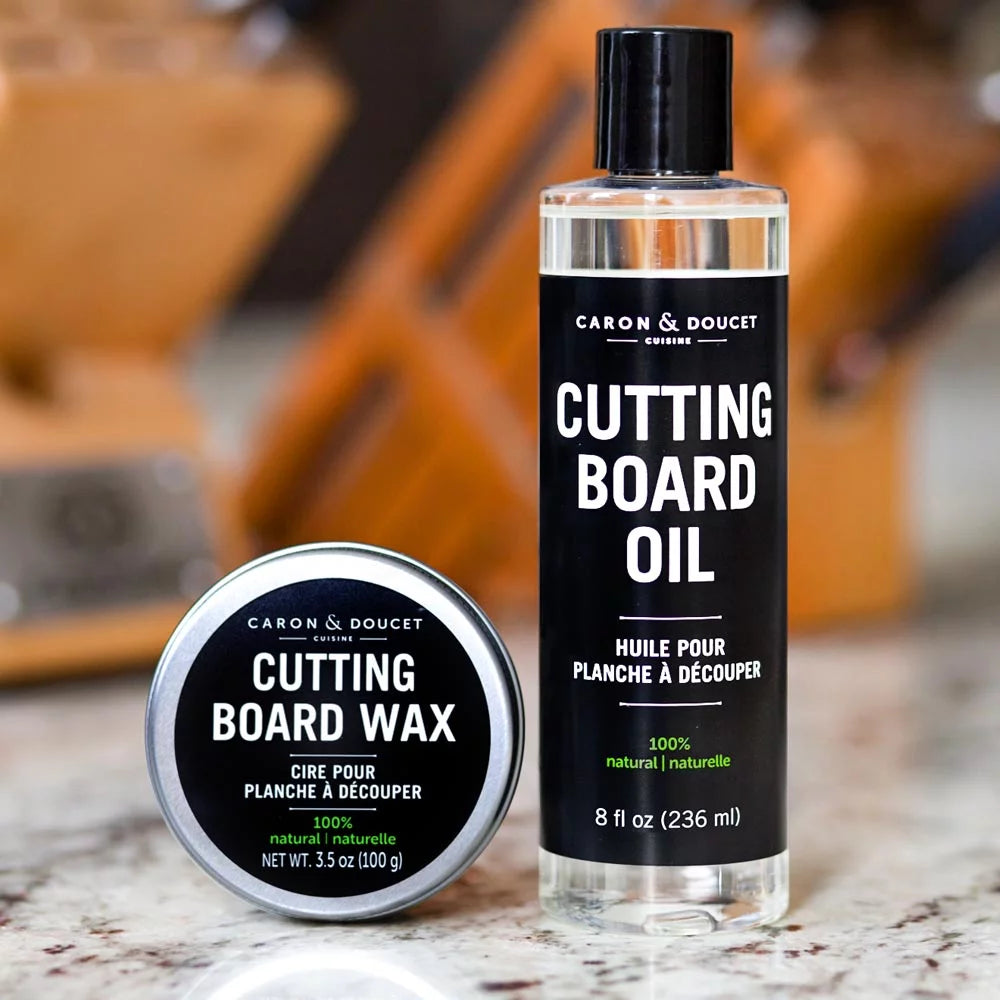 Cutting Board & Butcher Block Conditioning Oil & Wood Finishing Wax Bundle L379123