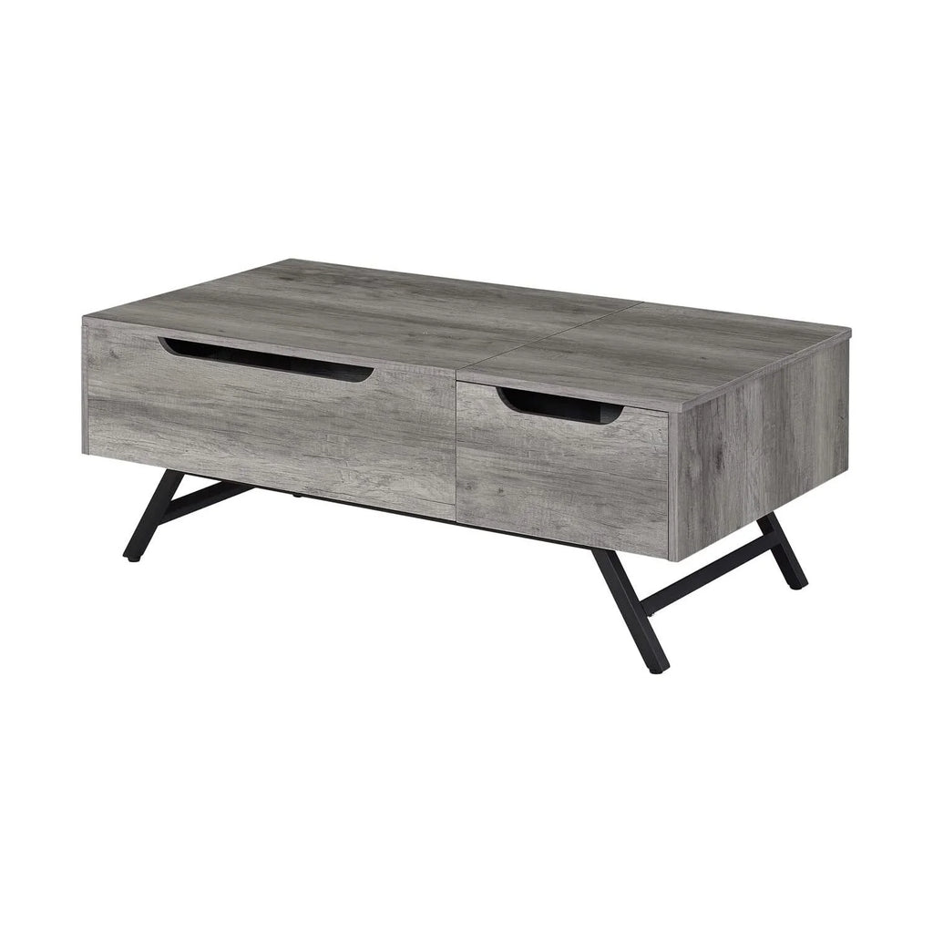 Gray Oak Coffee Table with Lift Top H964