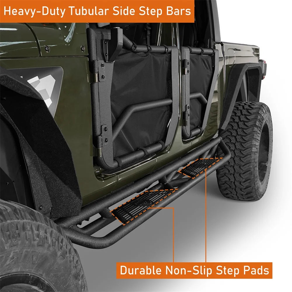 Pair Side Steps Running Board Nerf Bar Black D765764