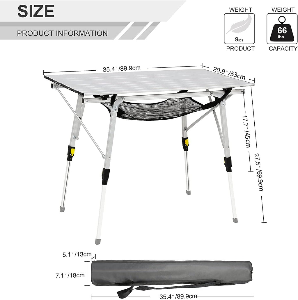 Portable Folding Camping Table Ultra Lightweight Aluminum C2643