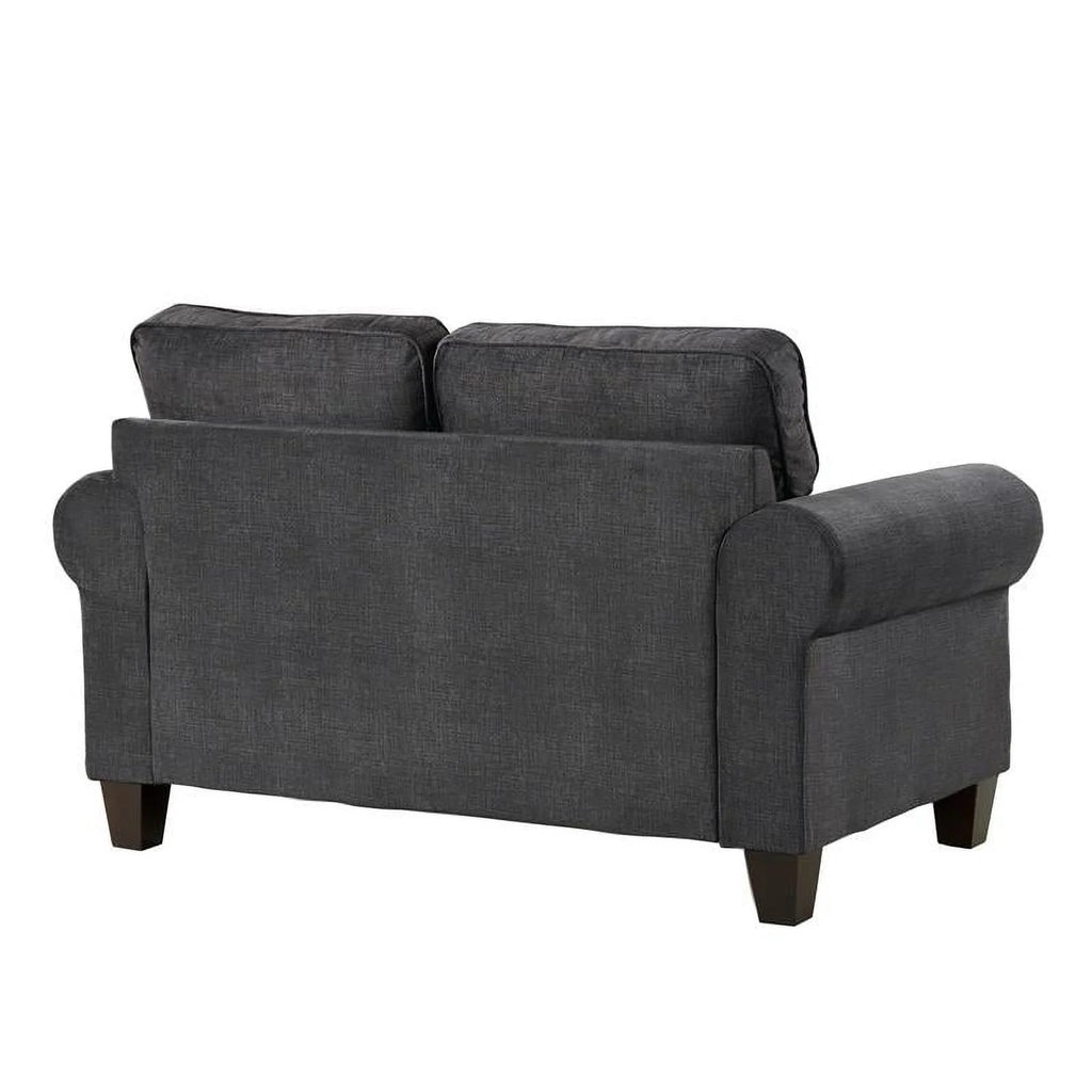 Dark Gray Microfiber Loveseat S427802