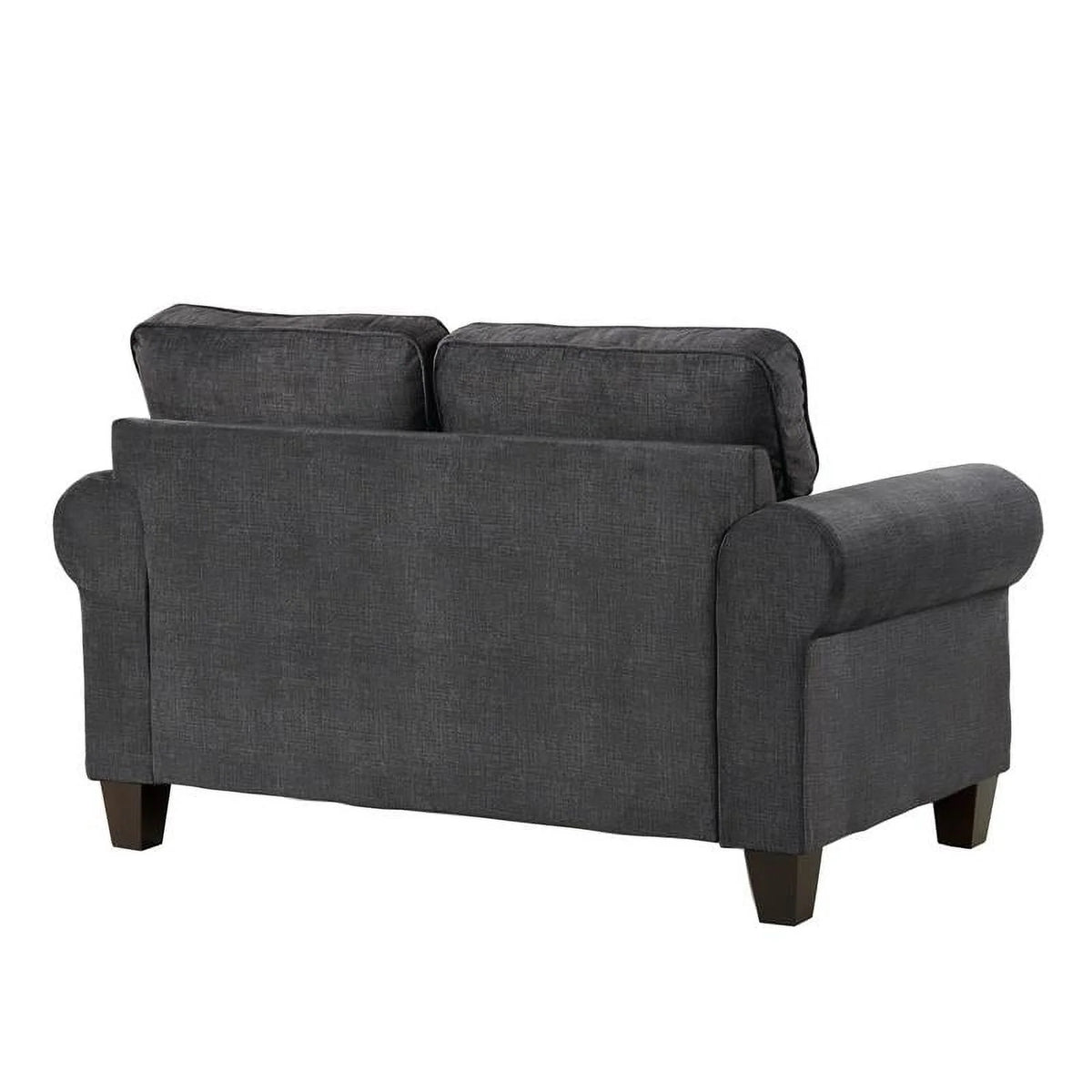 Dark Gray Microfiber Loveseat S427802