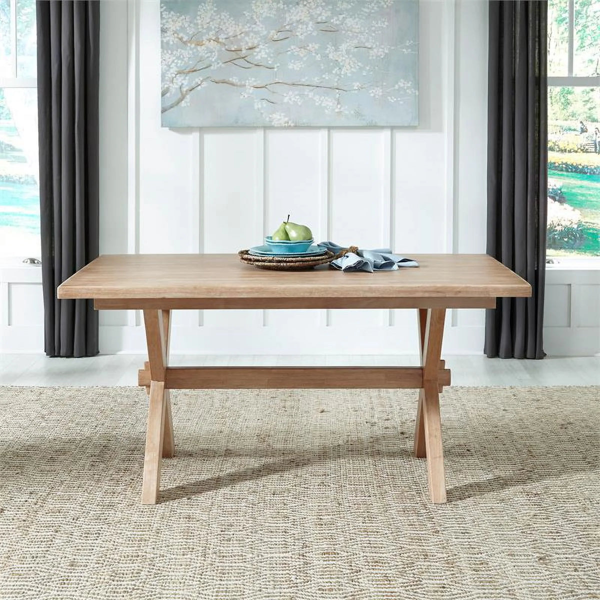 Off White Wooden Dining Table H314472