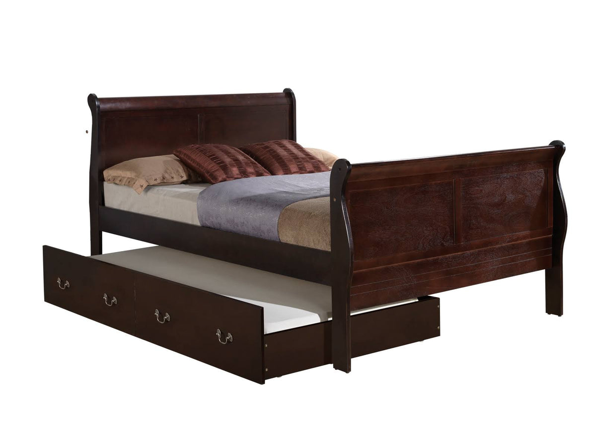 Full Trundle Bed Cappuccino A128