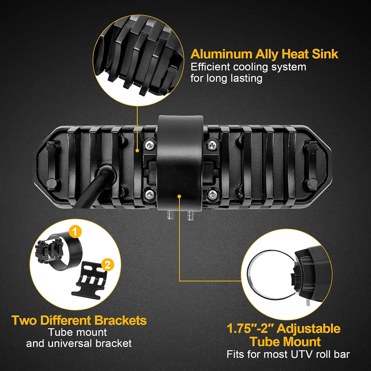 UTV Chase Bar with 5 Modes, Pack of 2 V6275