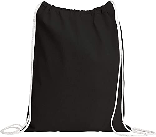 12 Pack Cotton Canvas Drawstring Backpack Bags D706