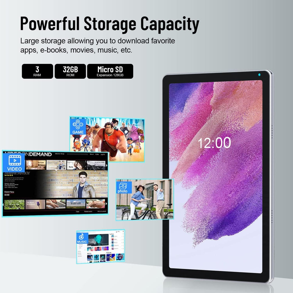 Silver 10.4 inch Android Tablet with 32GB Storage W4800