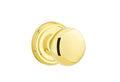 Passage Knob with Regular Rose Finish: Bright Brass D834934