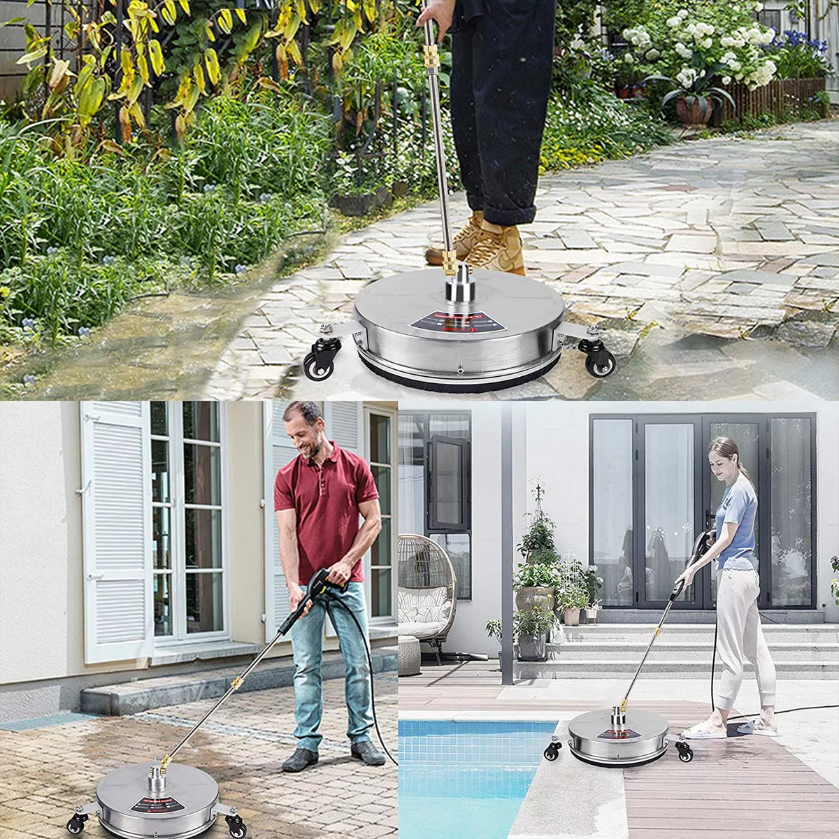 15" Pressure Washer Surface Cleaner with 3 Wheels Z598597