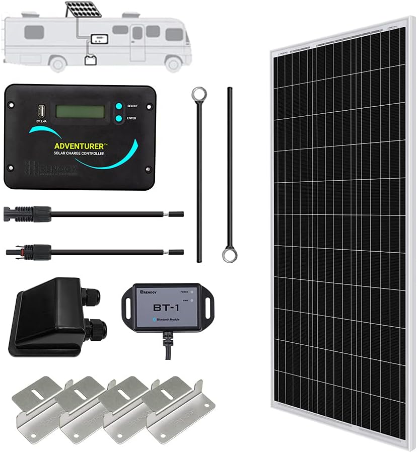 200 Watts 12 Volts Monocrystalline Solar Panel Kit with 30A Charge Controller H646826
