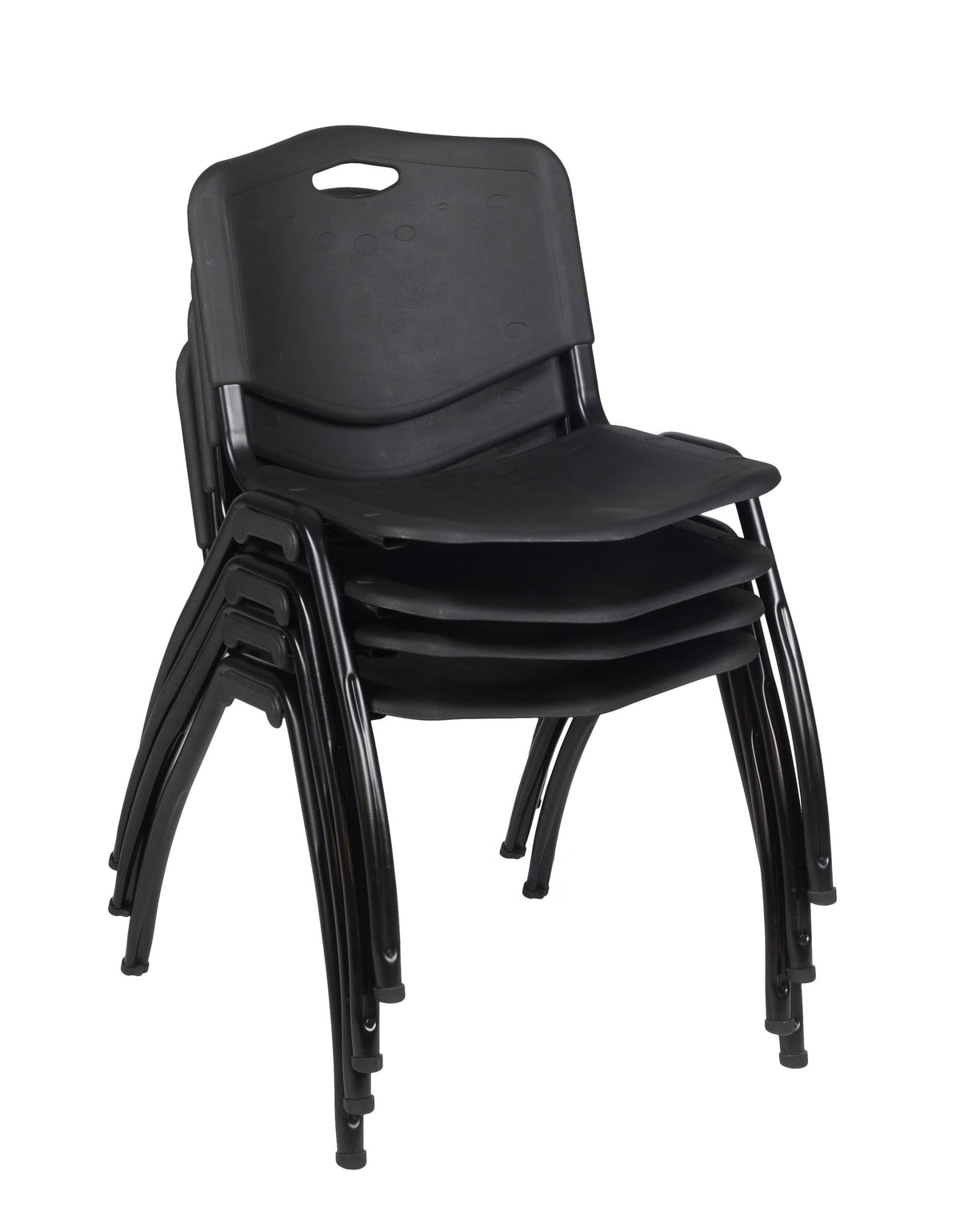 Round Breakroom Table & 4 Stack Chairs T515384