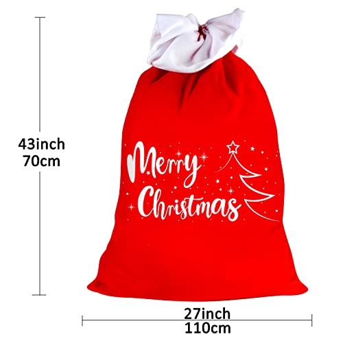 Jumbo Velvet Santa Gift Bags with Drawstring N446770