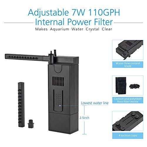 8 Gallon LED Glass Aquarium Kit with Filter Pump and LED Light U554731