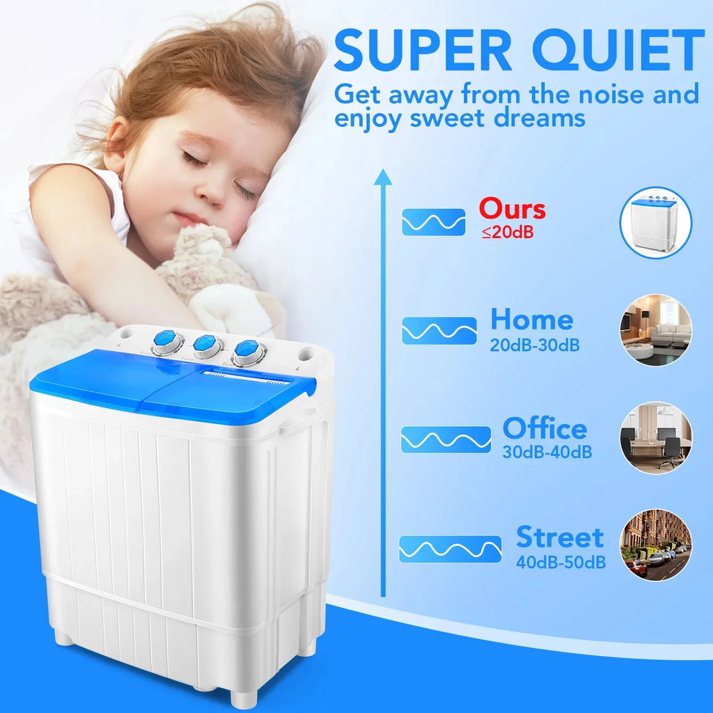 Portable 17.6lbs Twin Tub Washing Machine T37559