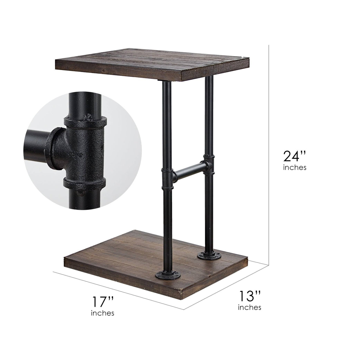 Brown Wood End Side Table L863169