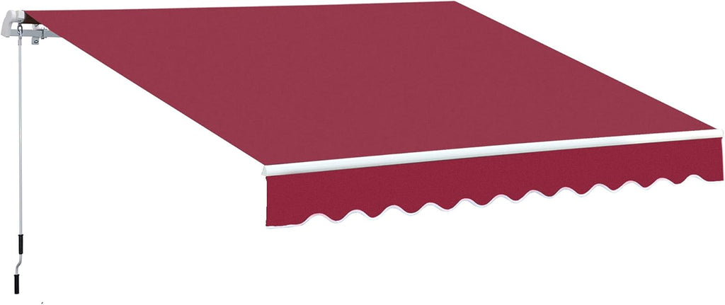 Retractable Patio Awning Canopy with Manual Crank Handle E93950