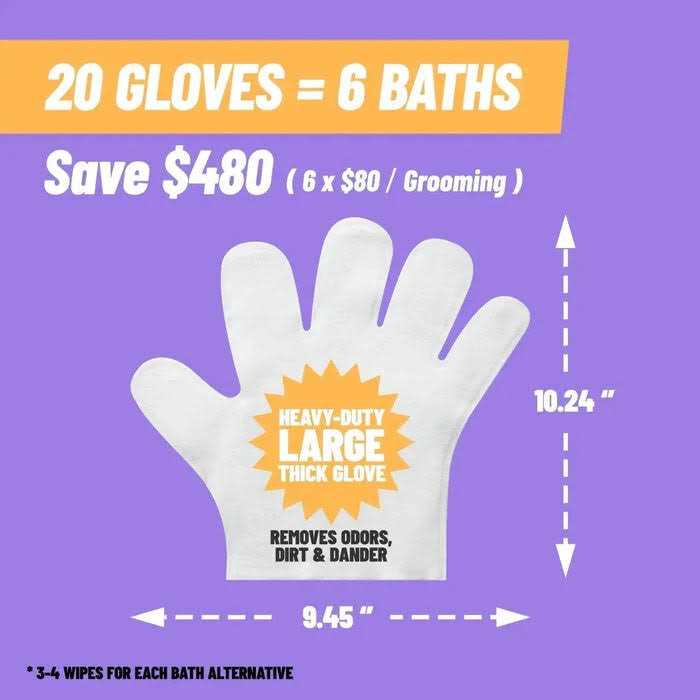 Deodorizing Pet Glove Wipes 20 pc F44180