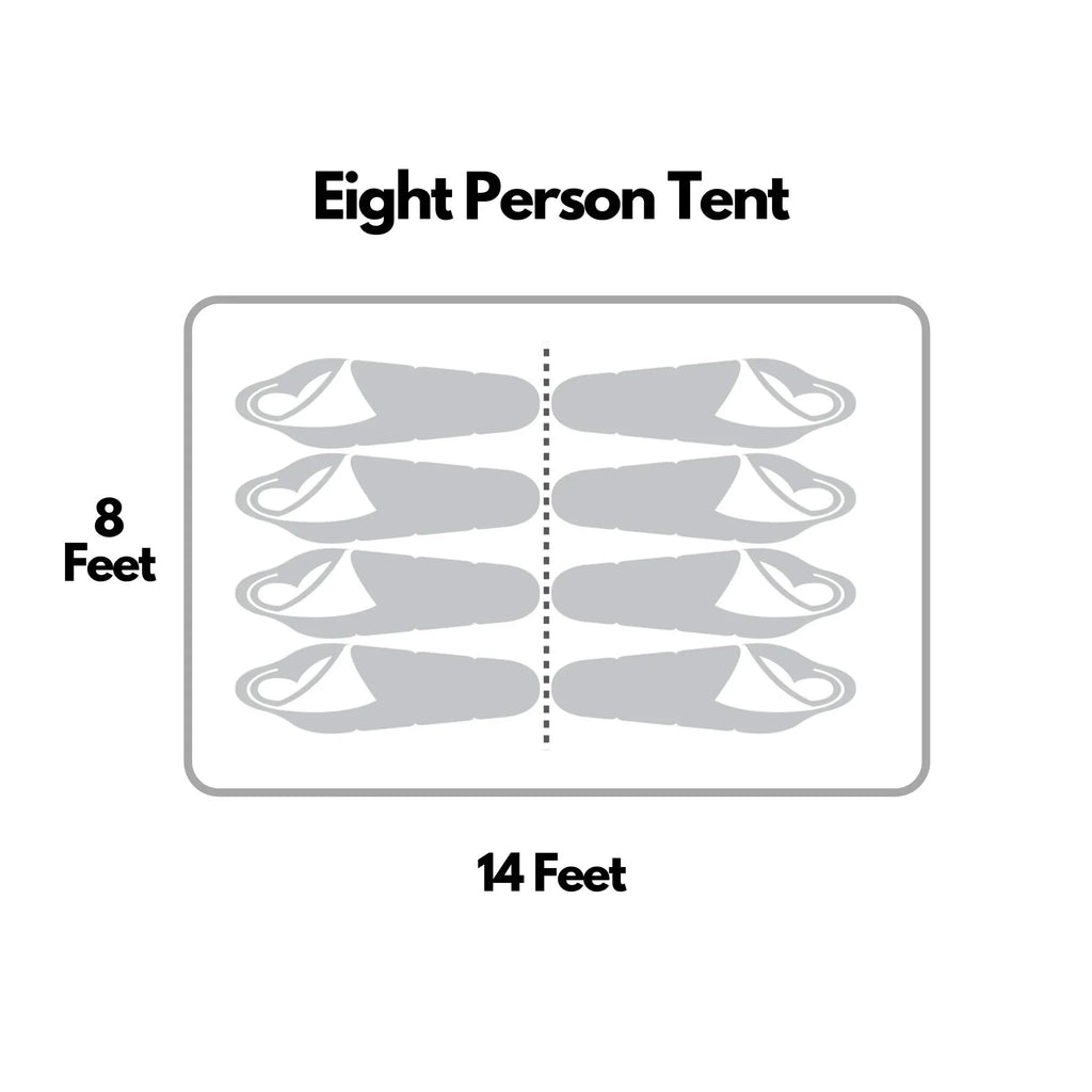 8 Person 3 Season Dome Tent with Room Divider and Rainfly, Red W269