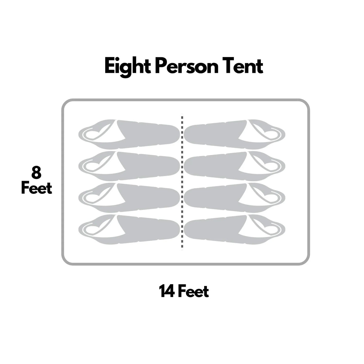 8 Person 3 Season Dome Tent with Room Divider and Rainfly, Red W269