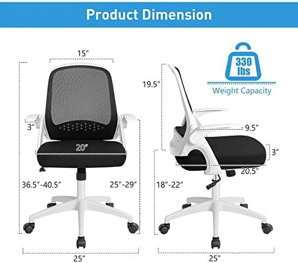 Black Mesh Ergonomic Office Chair with Lumbar Support K847