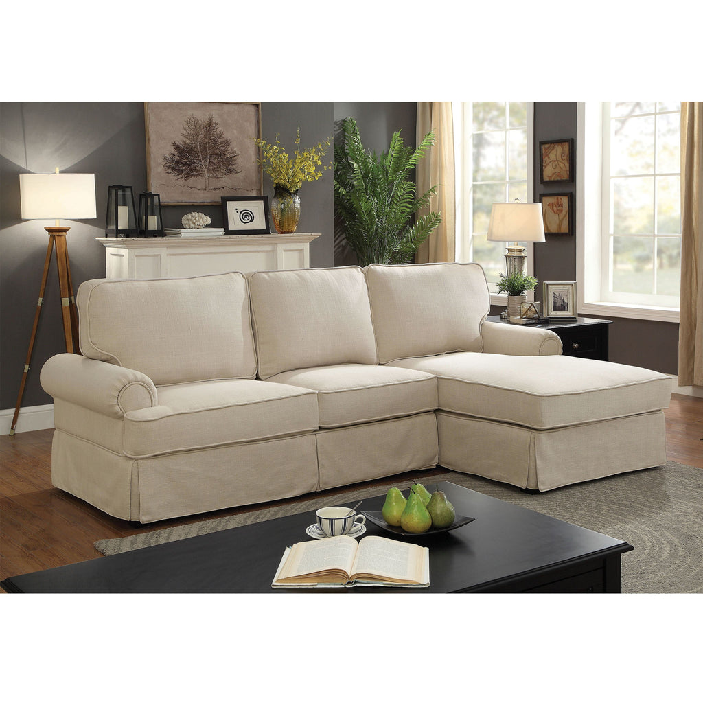 Beige Fabric Sectional Sofa H488663