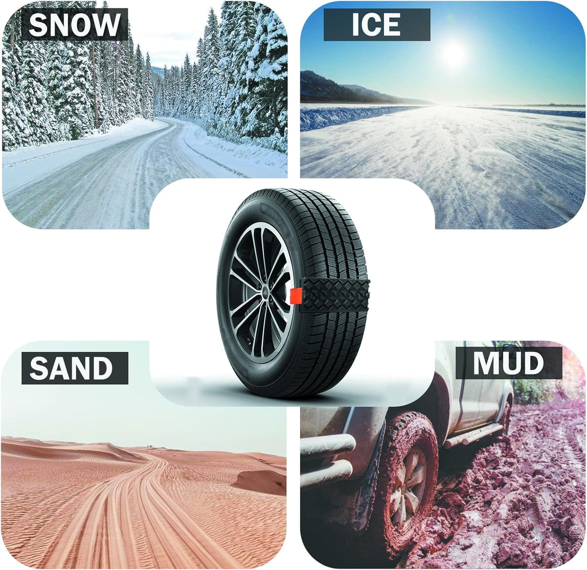 Tire Traction Device Set of 2 X6805