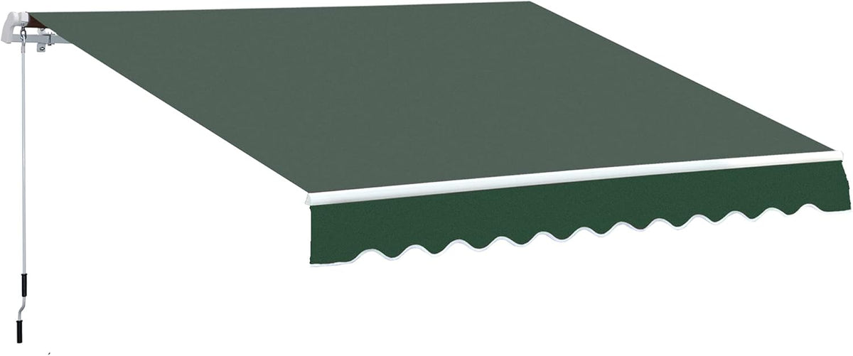 Retractable Patio Awning Canopy with Manual Crank Handle E93950