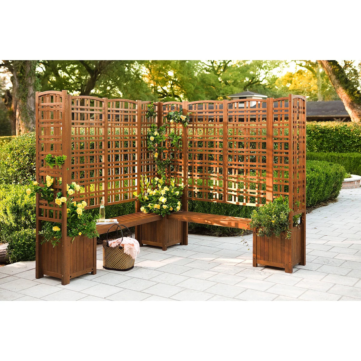 Large Outdoor Eucalyptus Privacy Trellis U533