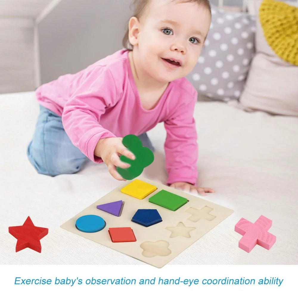 Wooden Block Toy Geometric Building Puzzle S760