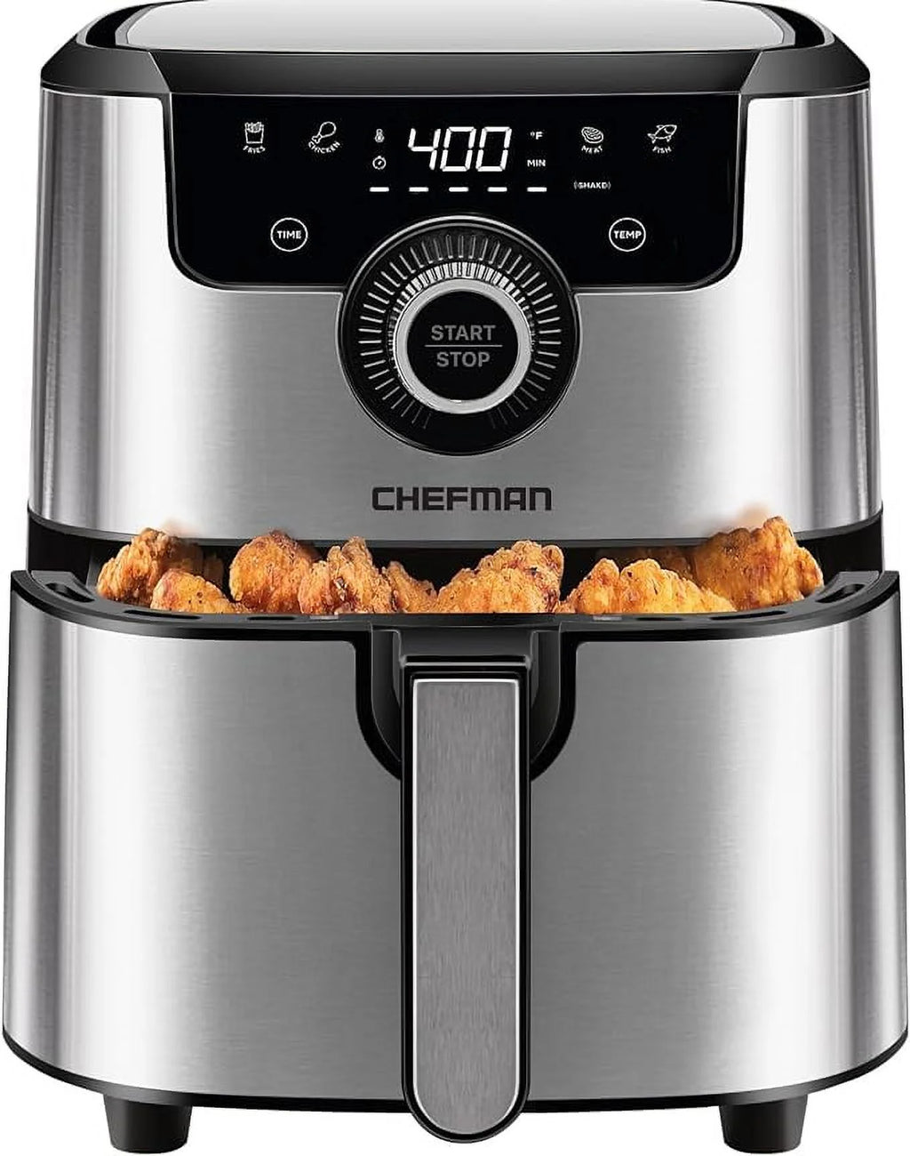Air Fryer 4.5 Qt Dual Control Temperature Silver U56972
