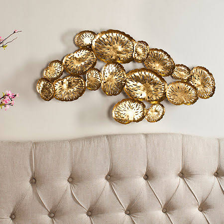Gold Coral Plate Wall Decor M697