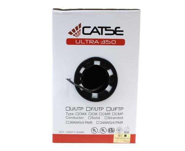 Red 24 AWG 1000ft Cat5e Riser Bulk Ethernet Cable D92461