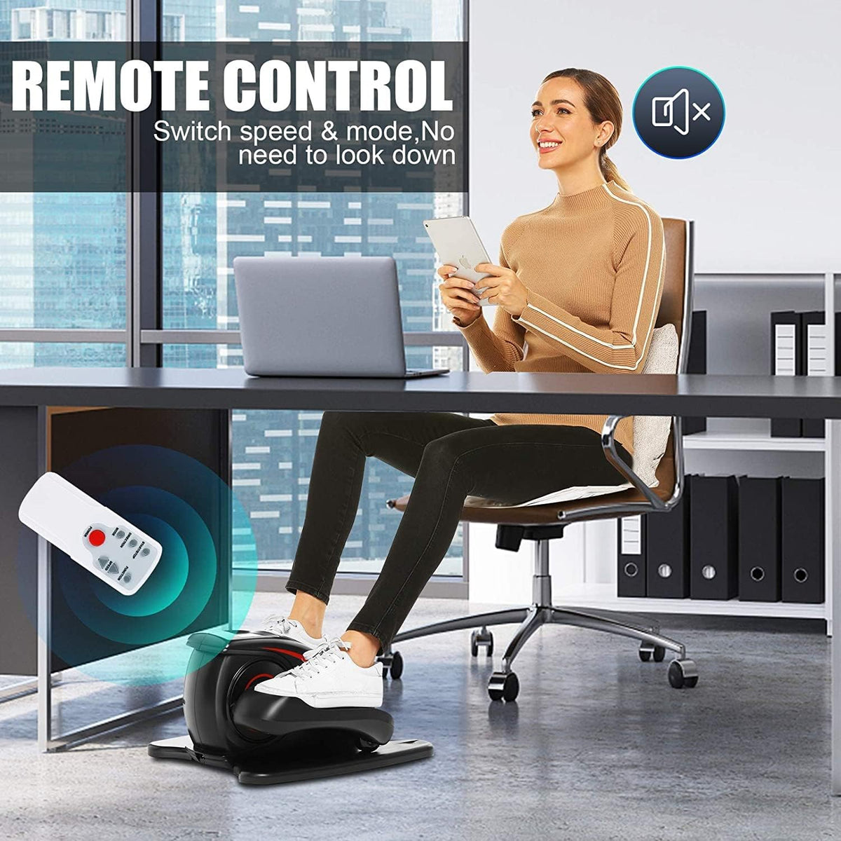 Under Desk Elliptical Machine with Remote Control G879