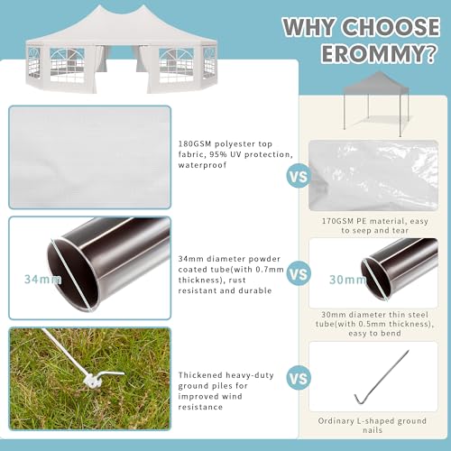 29x23ft White Wedding Tent with Removable Sidewalls L354
