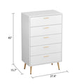 White 5 Drawer Dresser O1021